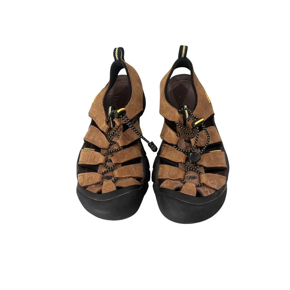 KEEN Shoes Womens Size 9 Brown Waterproof Closed Toe Fisherman Sandals Nubuck - Picture 1 of 8